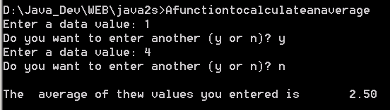 A function to calculate an average