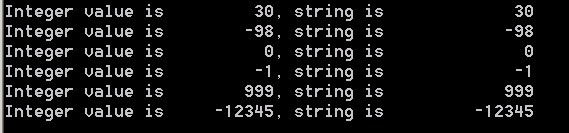 A function to return a string representation of an integer with a given width