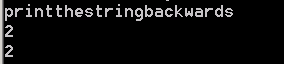 Allocate space for a string dynamically, request user
   input, and then print the string backwards