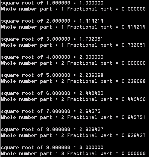 Double calculation: square  