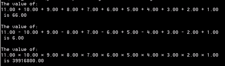 Implementing arithmetic and array functions