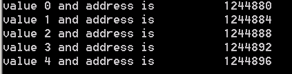 Output array address