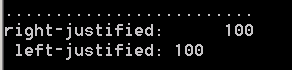 Output justify