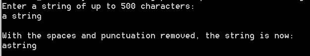 Removing spaces and puctuation from a string
