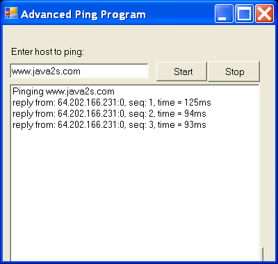 Advanced Ping Program