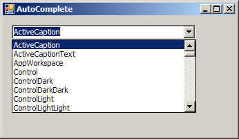 Buildin AutoCompleteMode for ComboBox