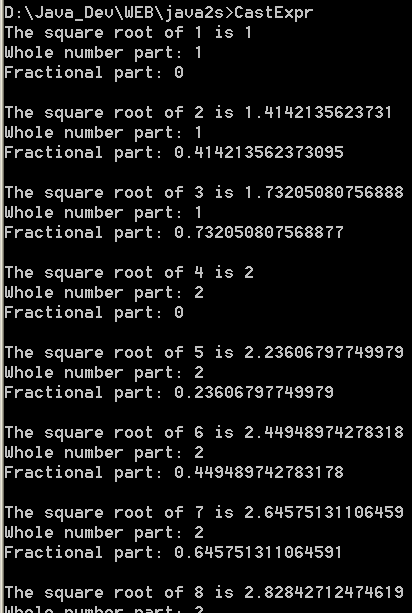 Using casts in an expression