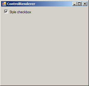 Control renderer Demo: CheckBox