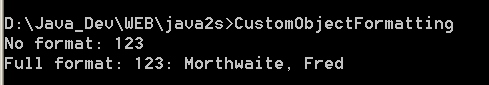.NET Frameworks Overview:Custom Object Formatting