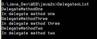 Demonstrate getting and printing the invocation list for a delegate