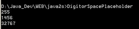 Numeric Formatting:Custom Format Strings:Digit or Space Placeholder