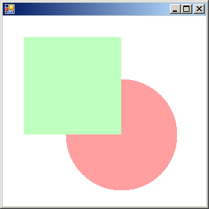 Draw shapes to the bitmap in memory