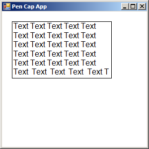 Draw the string, using the rectangle as a bounding box