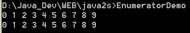 Demonstrate an enumerator