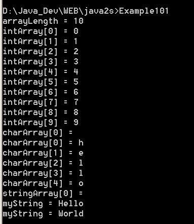 illustrates how to use arrays 2