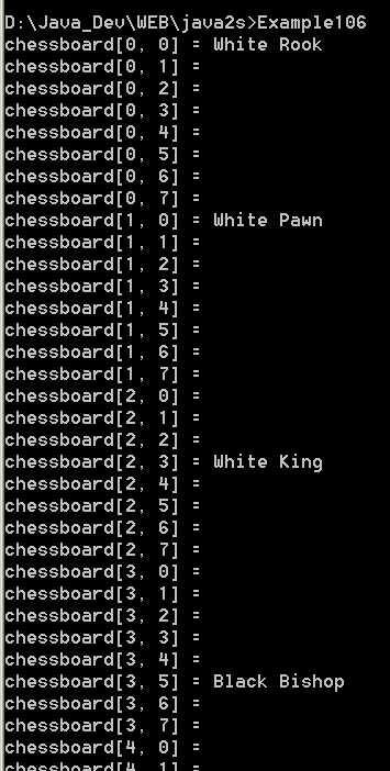 illustrates the use of a two-dimensional rectangular array