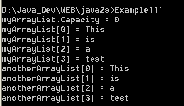 illustrates the use of ArrayLists 2