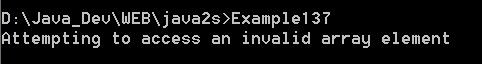 illustrates an unhandled exception