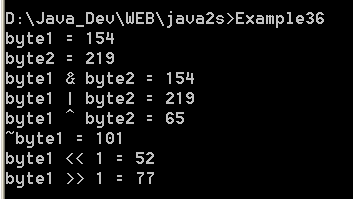 Illustrates the use of the bitwise operators