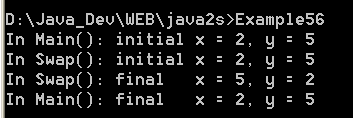 Passing parameters by value