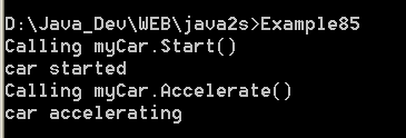 illustrates deriving an interface from one interface