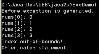 An exception can be generated by one 
   method and caught by another