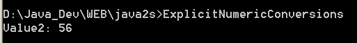 Conversions:Numeric Types:Explicit Numeric Conversions