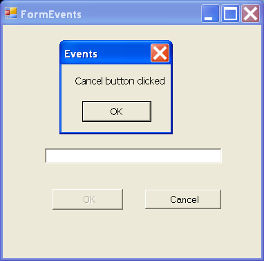 Mouse event on a control