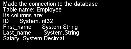 Get Column data type and name from DataColumn