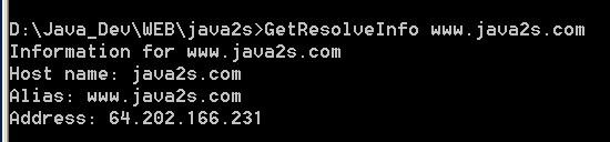 Get Resolve Info:DNS