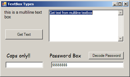Get input from password textbox