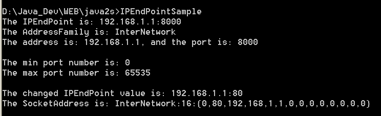 IPEndPoint sample