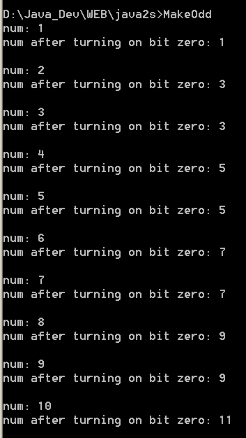 Use bitwise OR to make a number odd