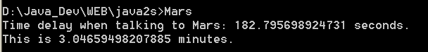 Talking to Mars: double value calculation