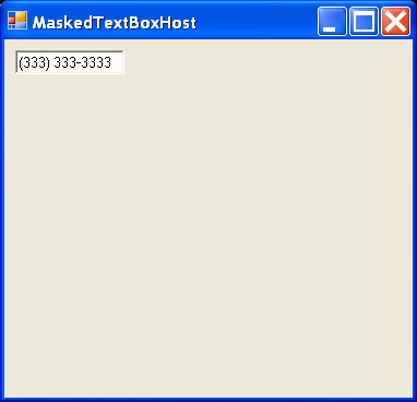 Masked TextBox Host