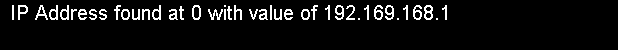 Match IP address pattern and print out the index