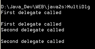 Demonstrates adding multiple methods to a delegate