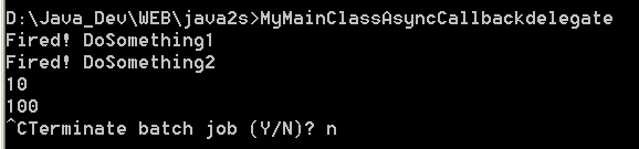 My Main Class Async Call back