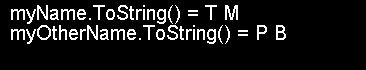 Overriding the ToString() Method