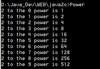Compute integer powers of 2
