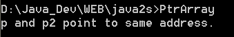 An array name with an index yields a pointer to the 
   start of the array