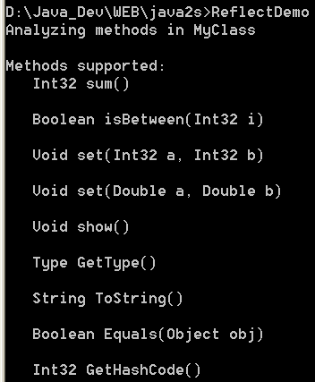 Analyze methods using reflection