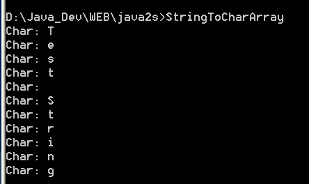 String To Char Array