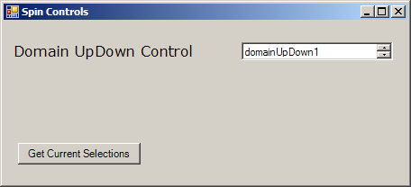 String based DomainUpDown (Spinner)