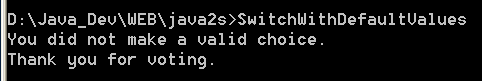 Switch With Default Values
