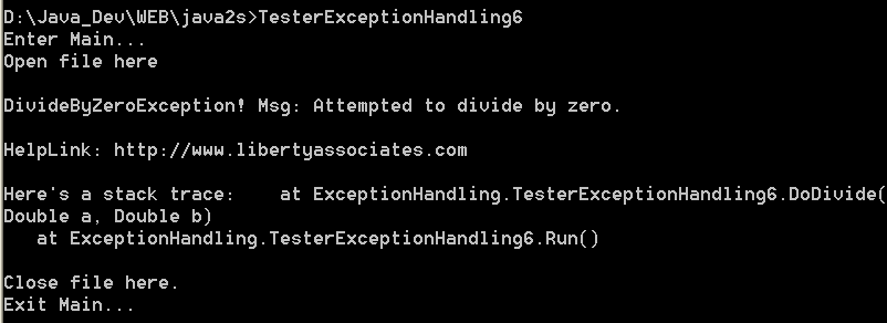 Exception handle with finally