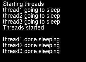 Thread sleep demo