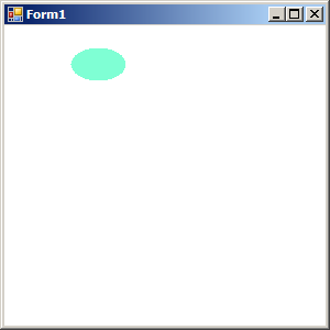 Use Brushes.Aquamarine to draw a Ellipse