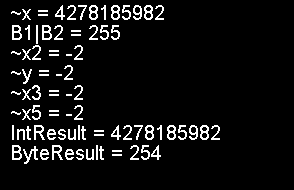 Using the Bitwise Complement Operators with Various Data Types