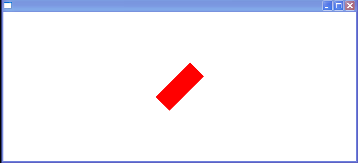 A rectangle with a rotate transformation